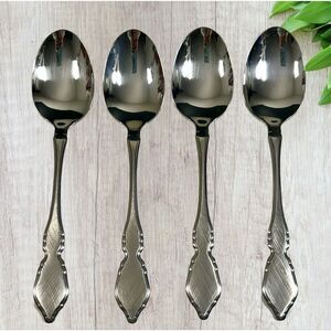 Oneida USA Classic Mood Deauville Prescott Soup‎ Spoon Stainless Flatware Set/4